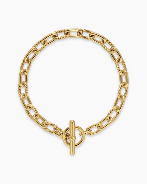 Womens DY Madison® Toggle Chain Bracelet in 18K Yellow Gold, 5.5mm
