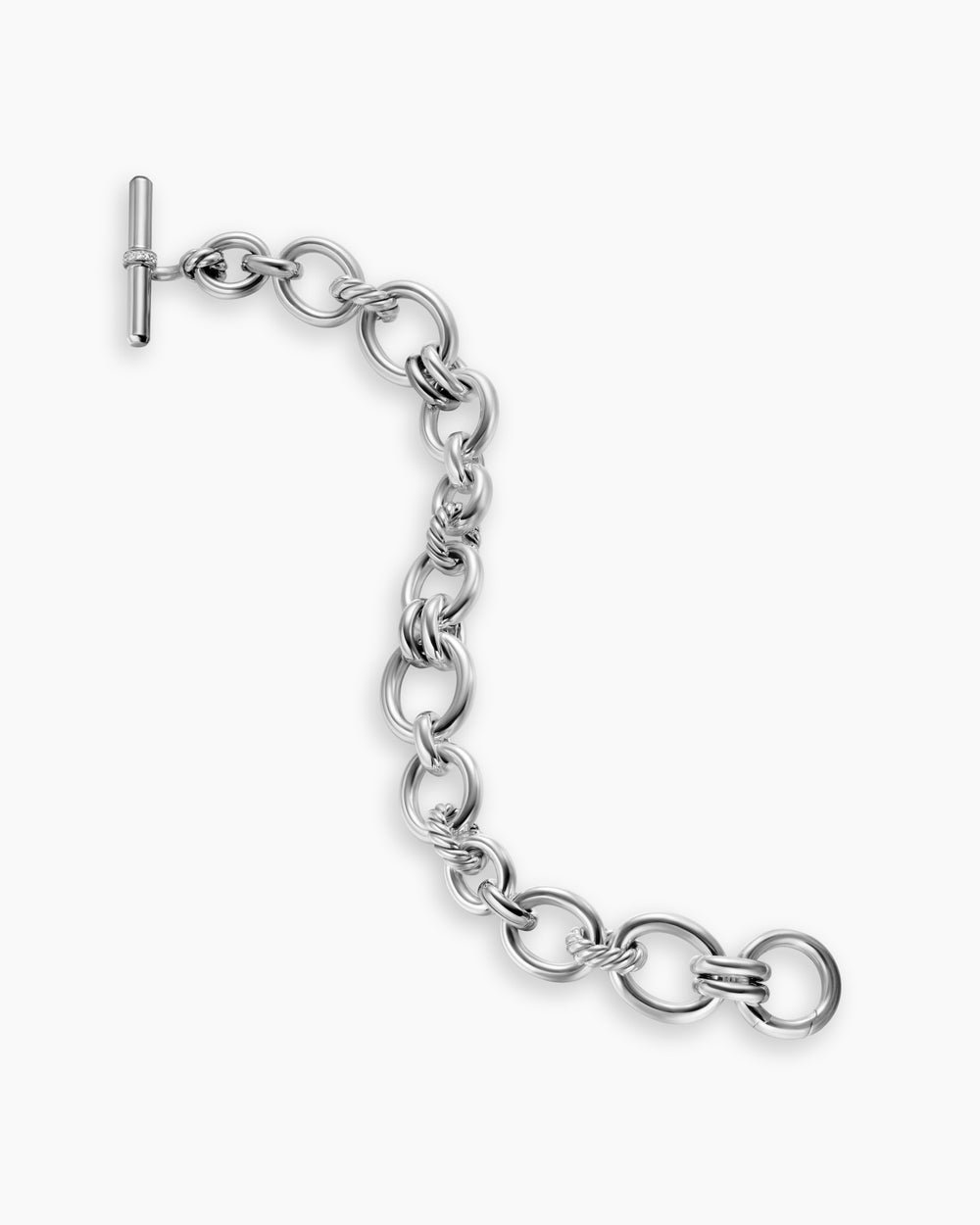 Bracelet chaîne DY Mercer en argent sterling avec diamants, 8 mm femmes