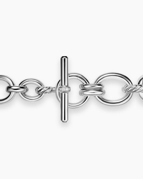 Womens DY Mercer® Chain Bracelet in Sterling Silver with Diamonds, 8mm