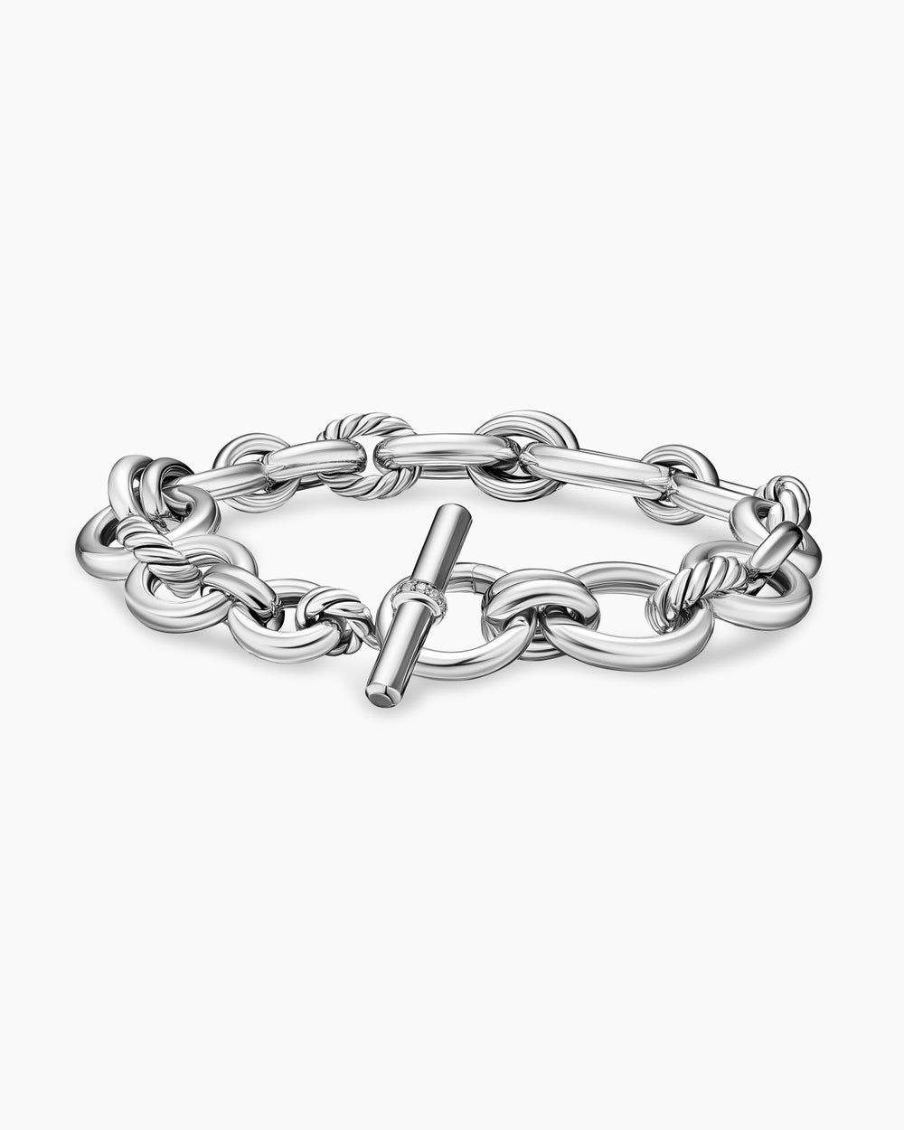 Bracelet chaîne DY Mercer en argent sterling avec diamants, 8 mm femmes