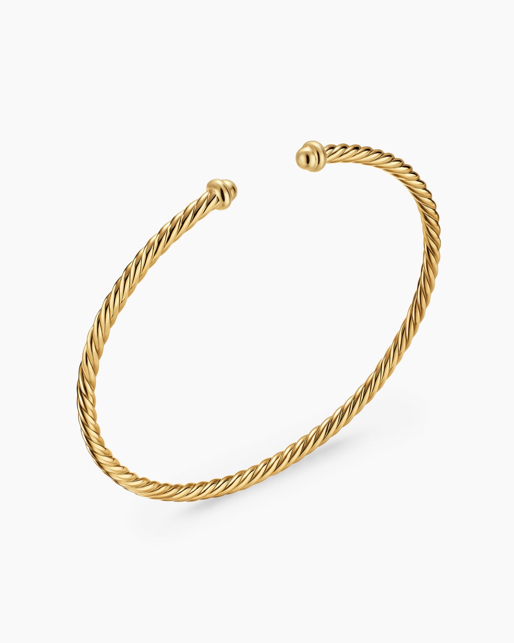 Womens Micro Cablespira® Flex Bracelet in 18K Yellow Gold, 2.6mm
