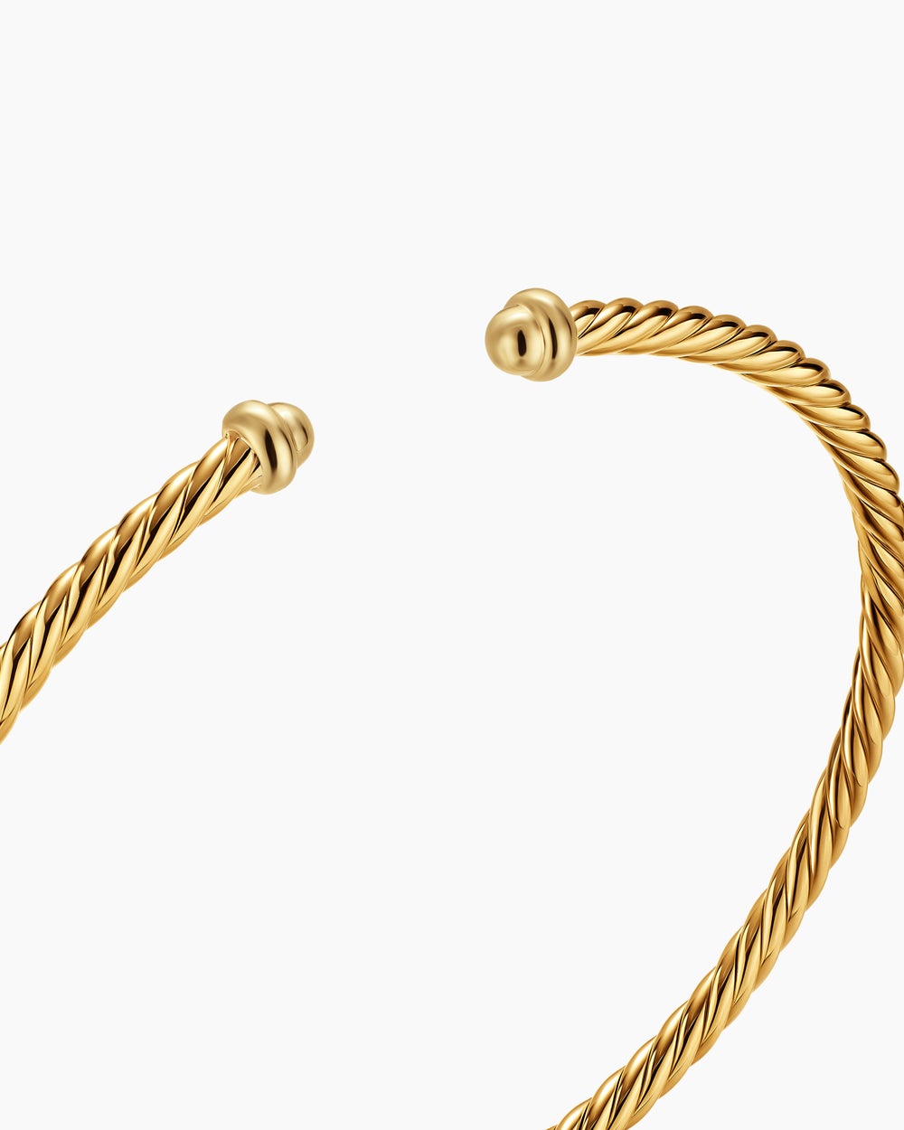 Womens Micro Cablespira® Flex Bracelet in 18K Yellow Gold, 2.6mm
