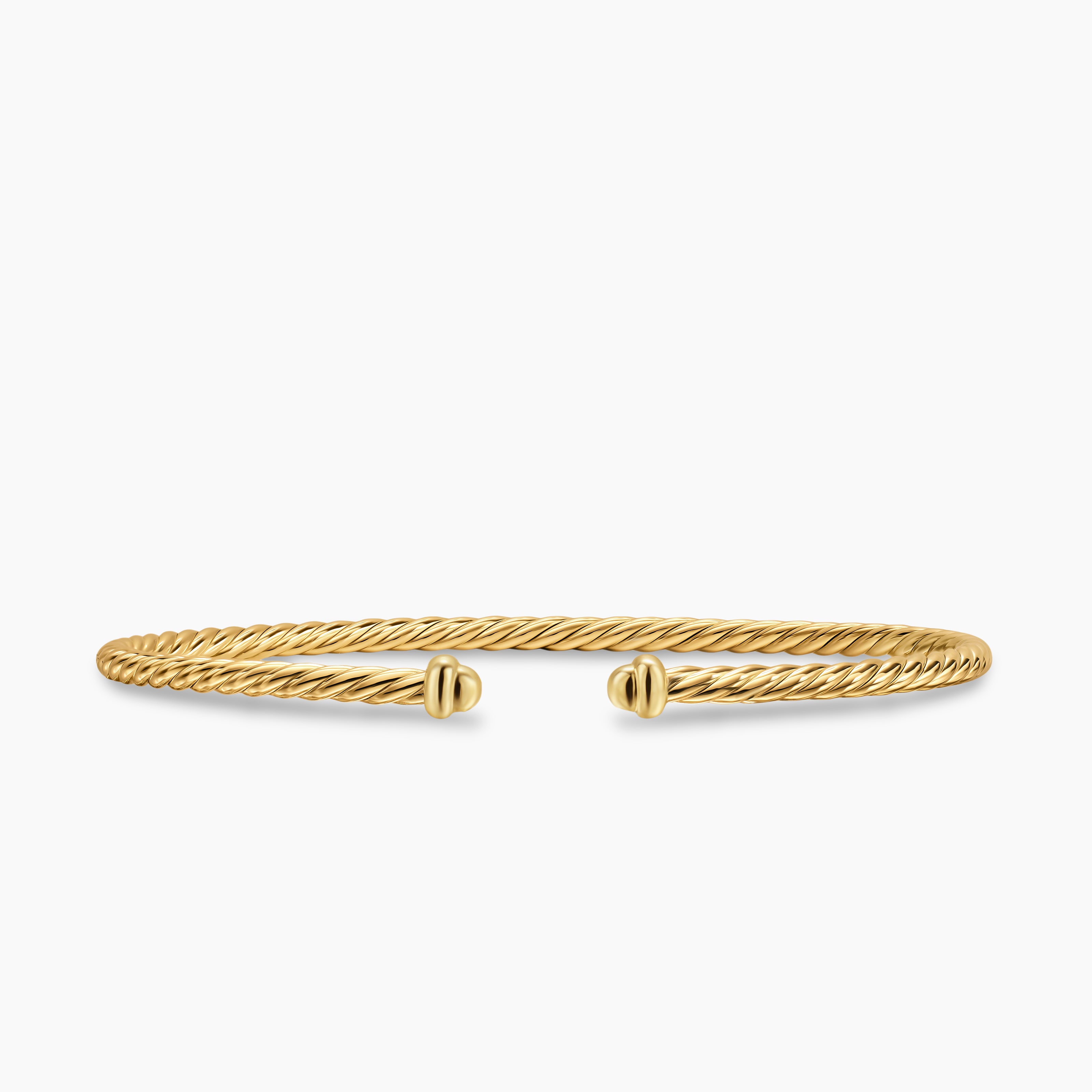 Womens Micro Cablespira Flex Bracelet in 18K Yellow Gold, 2.6mm