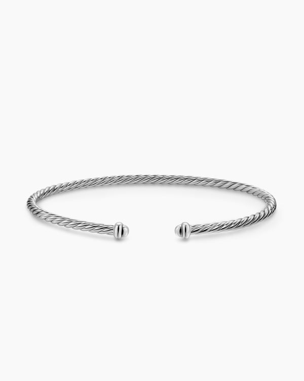 Micro Cable Flex Bracelet in Sterling Silver, 2.6mm