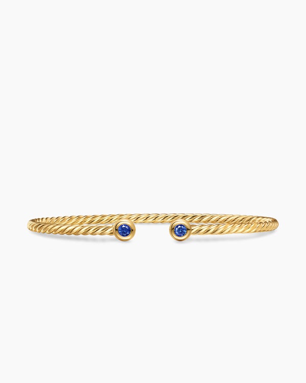 Micro Cablespira Flex Round Bracelet in 18K Yellow Gold, 2.6mm