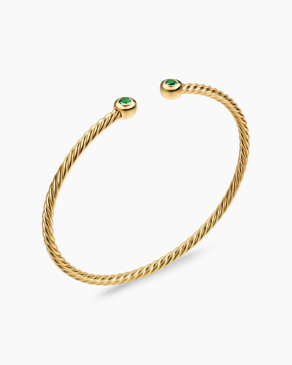 Micro Cablespira Flex Round Bracelet in 18K Yellow Gold, 2.6mm