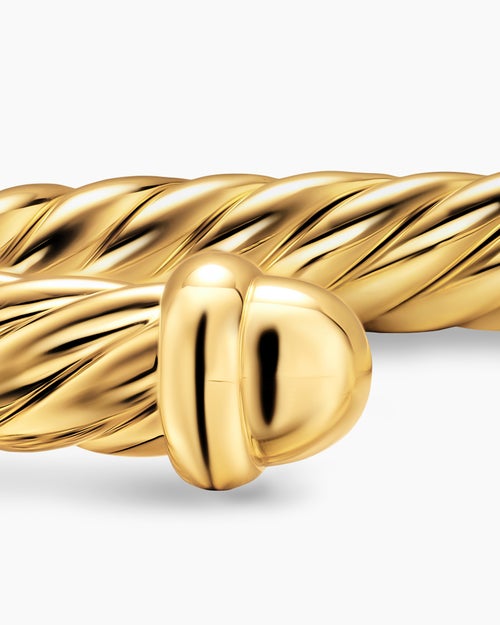 Womens Cablespira Flex Bracelet in 18K Yellow Gold, 6mm