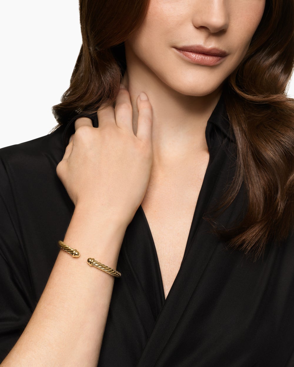 Womens Cablespira® Flex Bracelet in 18K Yellow Gold, 6mm