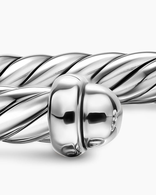 Womens Cable Flex Bracelet in Sterling Silver, 6mm