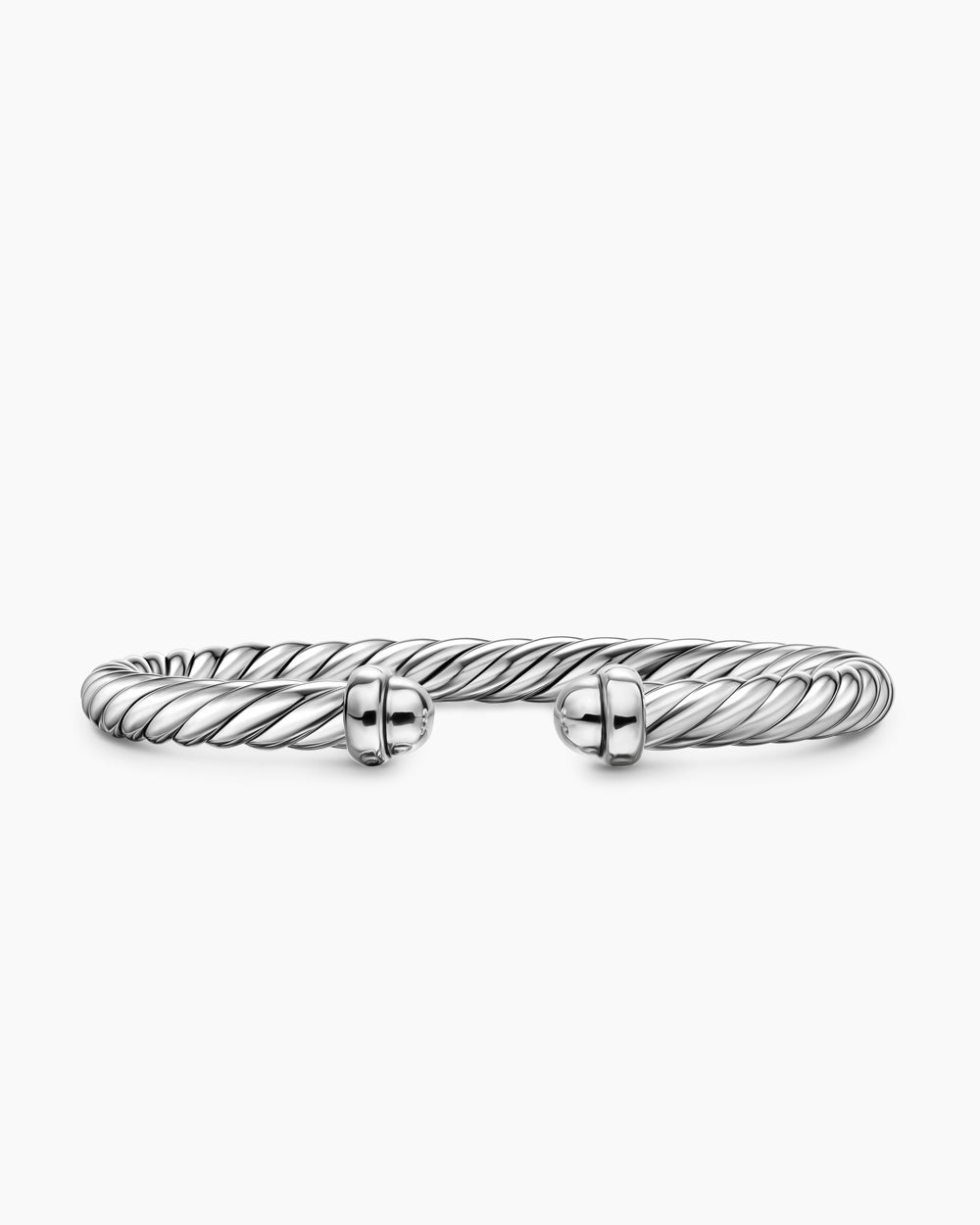 Womens Cable Flex Bracelet in Sterling Silver, 6mm