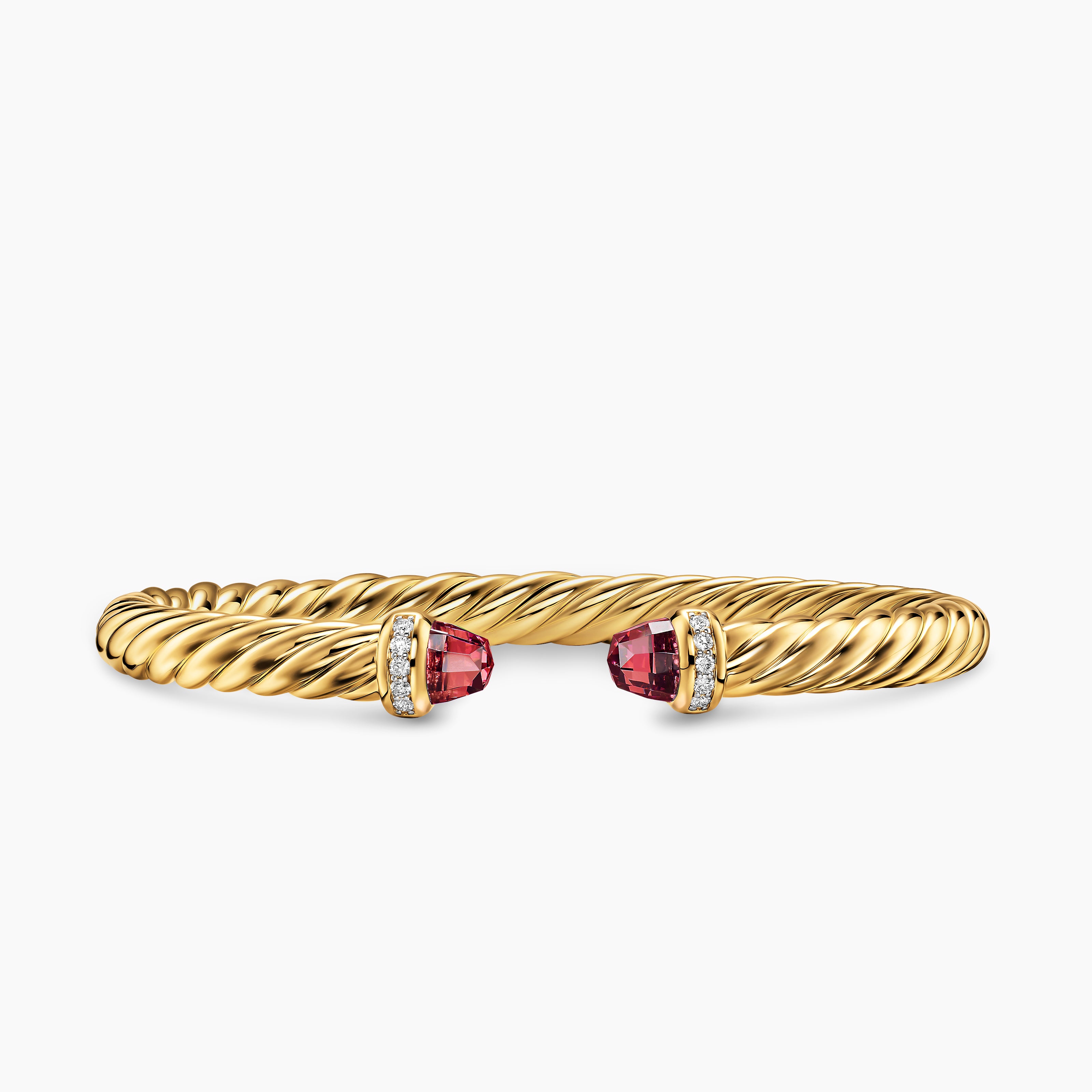 Bracelet Cablespira Flex en or jaune 18 carats et diamants, 6 mm femme 