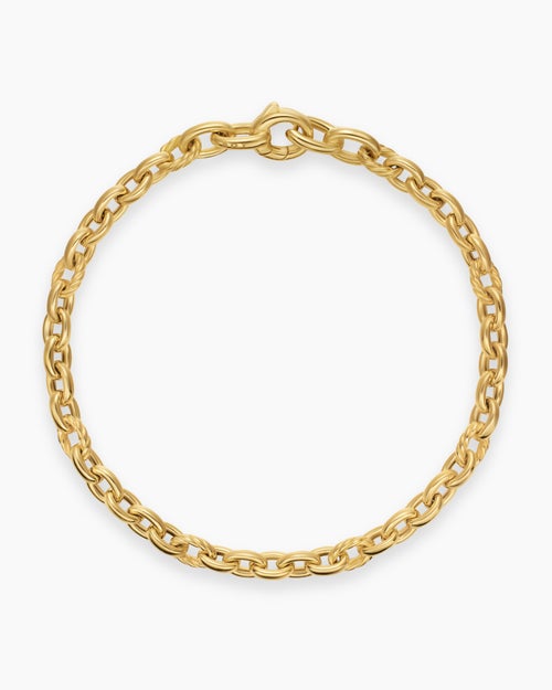 Womens DY Mercer Petite Chain Bracelet in 18ct Yellow Gold, 4.5mm