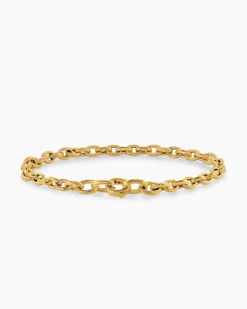 Womens DY Mercer® Petite Chain Bracelet in 18K Yellow Gold, 4.5mm