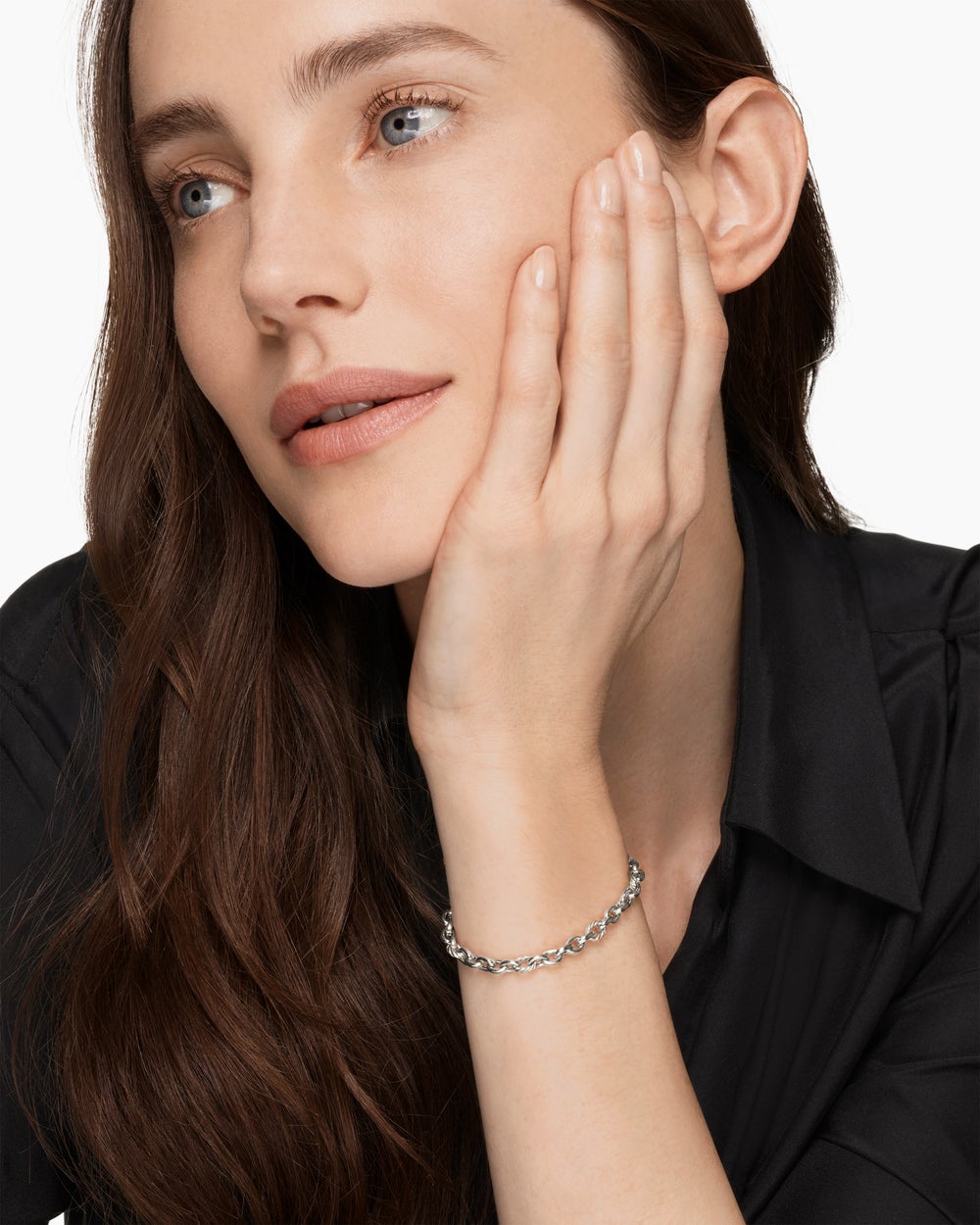 Womens DY Mercer Petite Chain Bracelet in Sterling Silver, 4.5mm