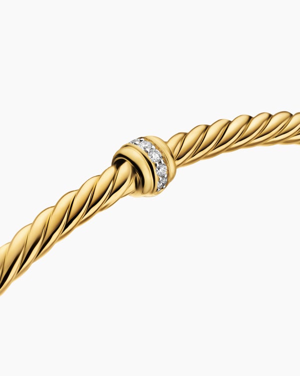 Bracelet à maillon central Micro Cablespira® Flex en or jaune 18 carats, 2,6 mm