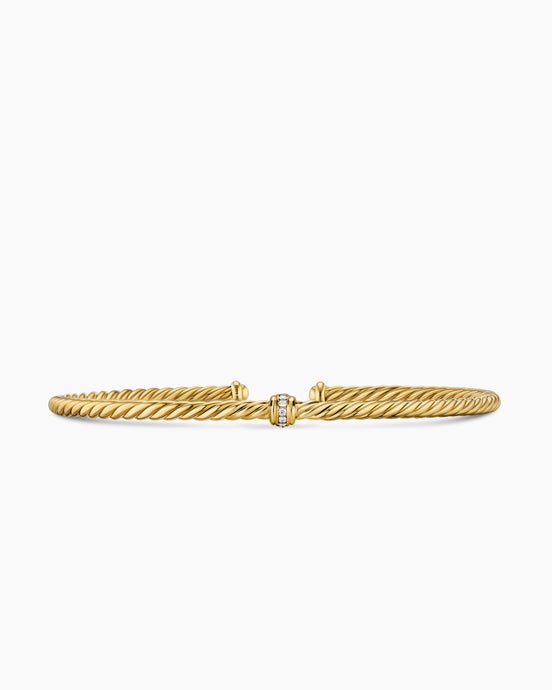 Micro Cablespira® Flex Center Station Bracelet in 18K Yellow Gold, 2.6mm