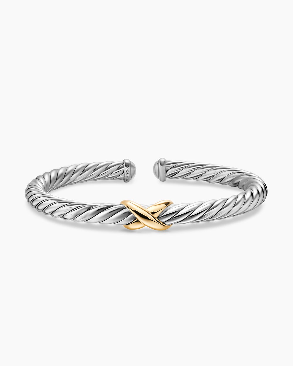 Bracelet Cable Flex X en argent sterling avec or jaune 14 carats, 6 mm femmes