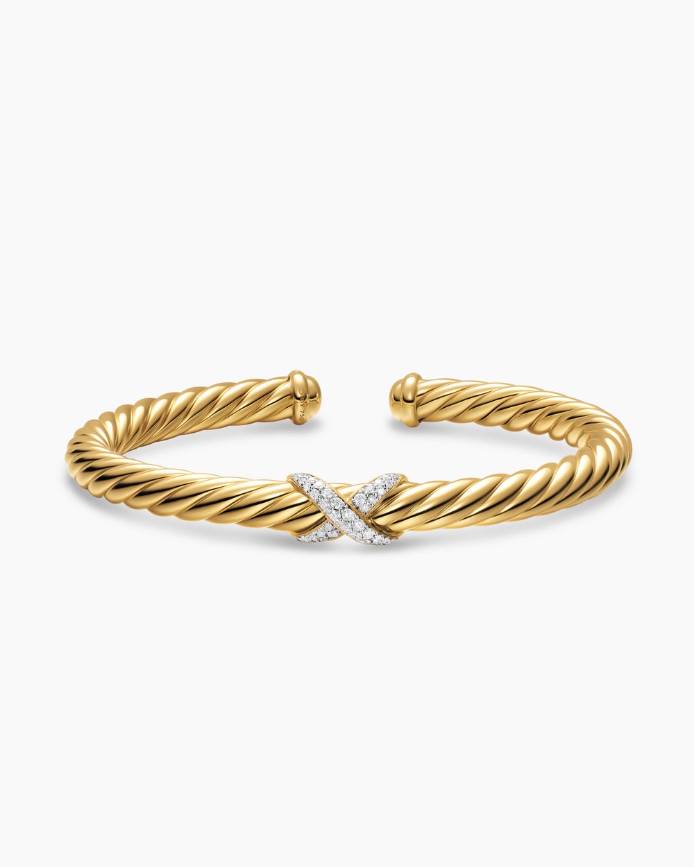 Bracelet Cablespira® Flex X en or jaune 18 carats avec diamants, 6 mm femme