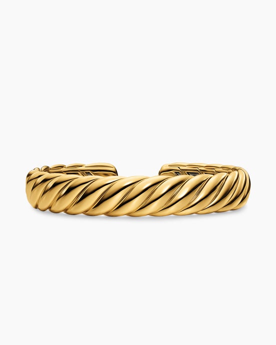 Sculpted Cable Flex Bracelet in 18K Yellow Gold, 11mm