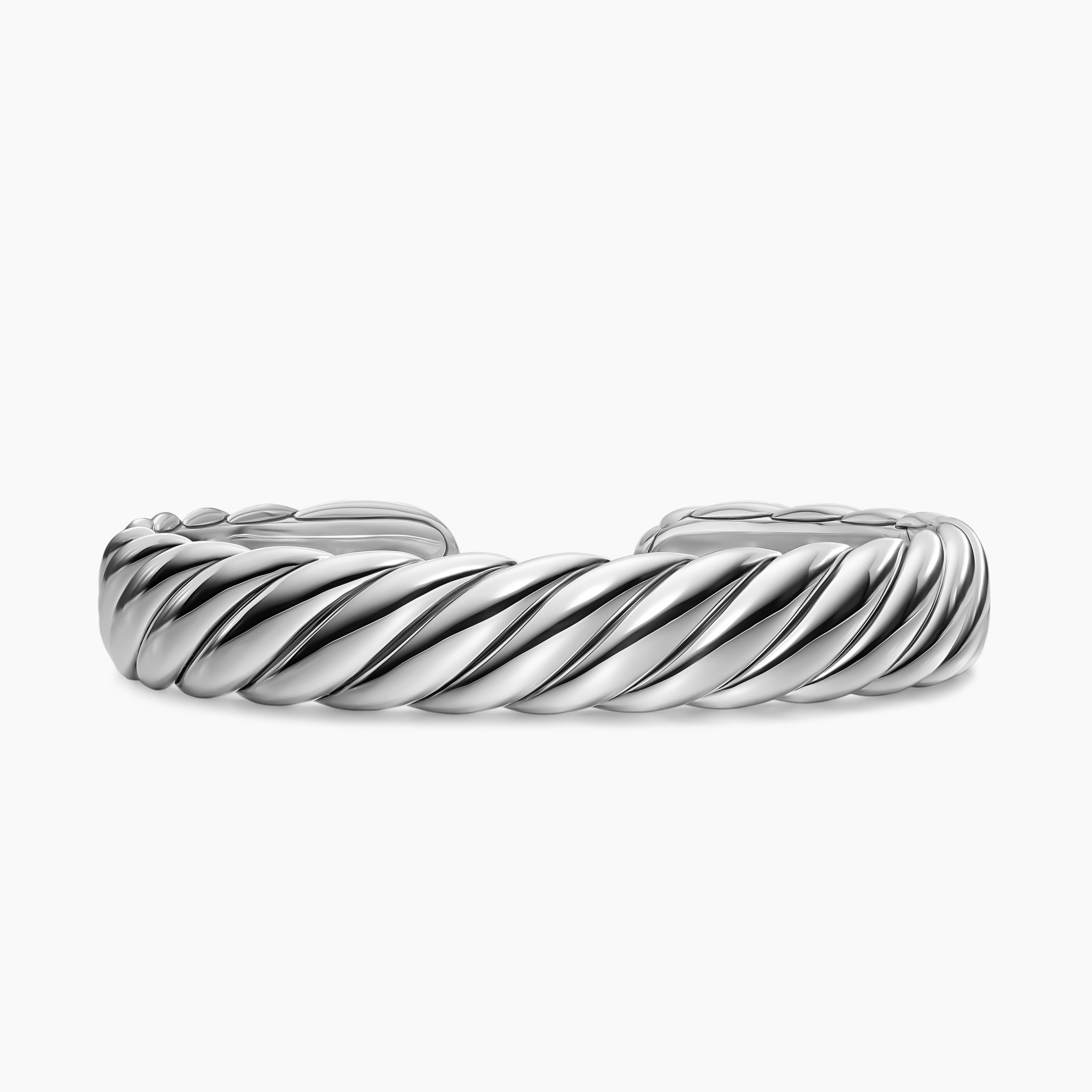 Bracelet Sculpted Cable Flex en argent massif, 11 mm femme 