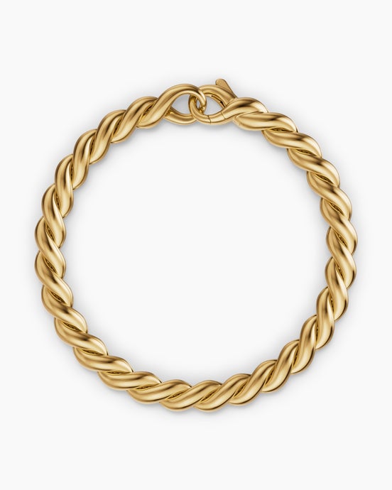 Sculpted Cable Chain Bracelet in 18K Yellow Gold, 5.7mm
