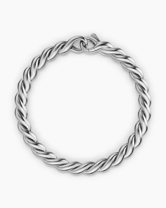 Sculpted Cable Chain Bracelet in Sterling Silver, 5.7mm