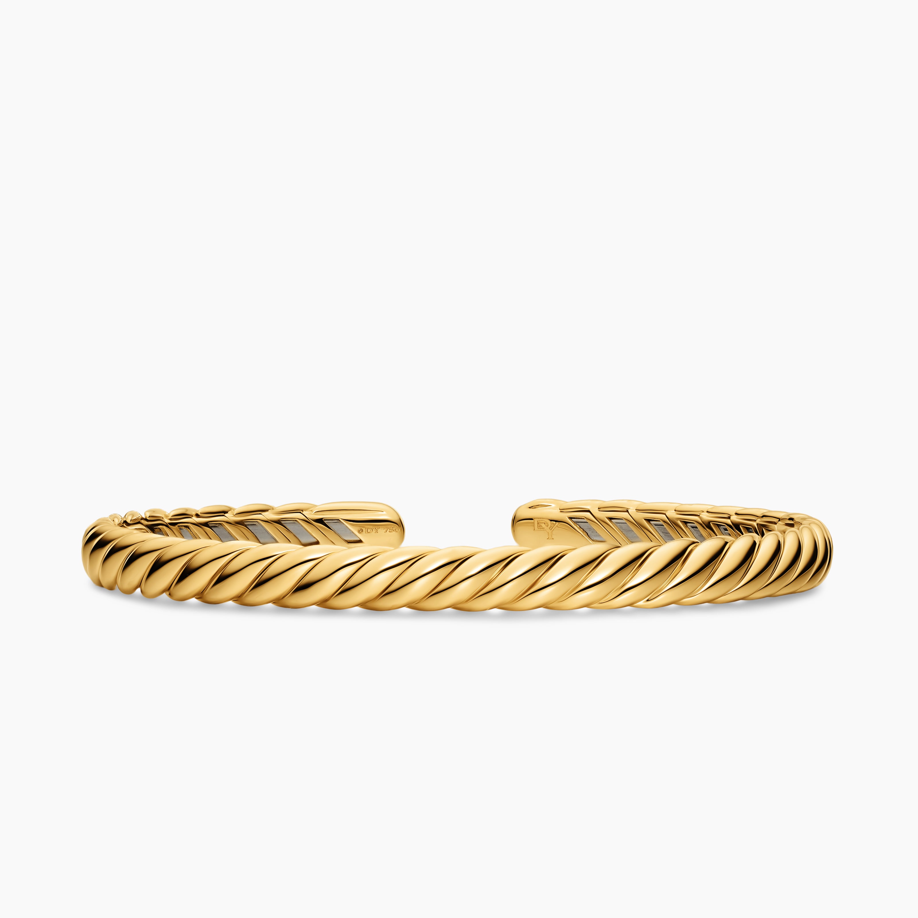 Bracelet Sculpted Cable Flex en or jaune 18 carats, 5 mm femme 