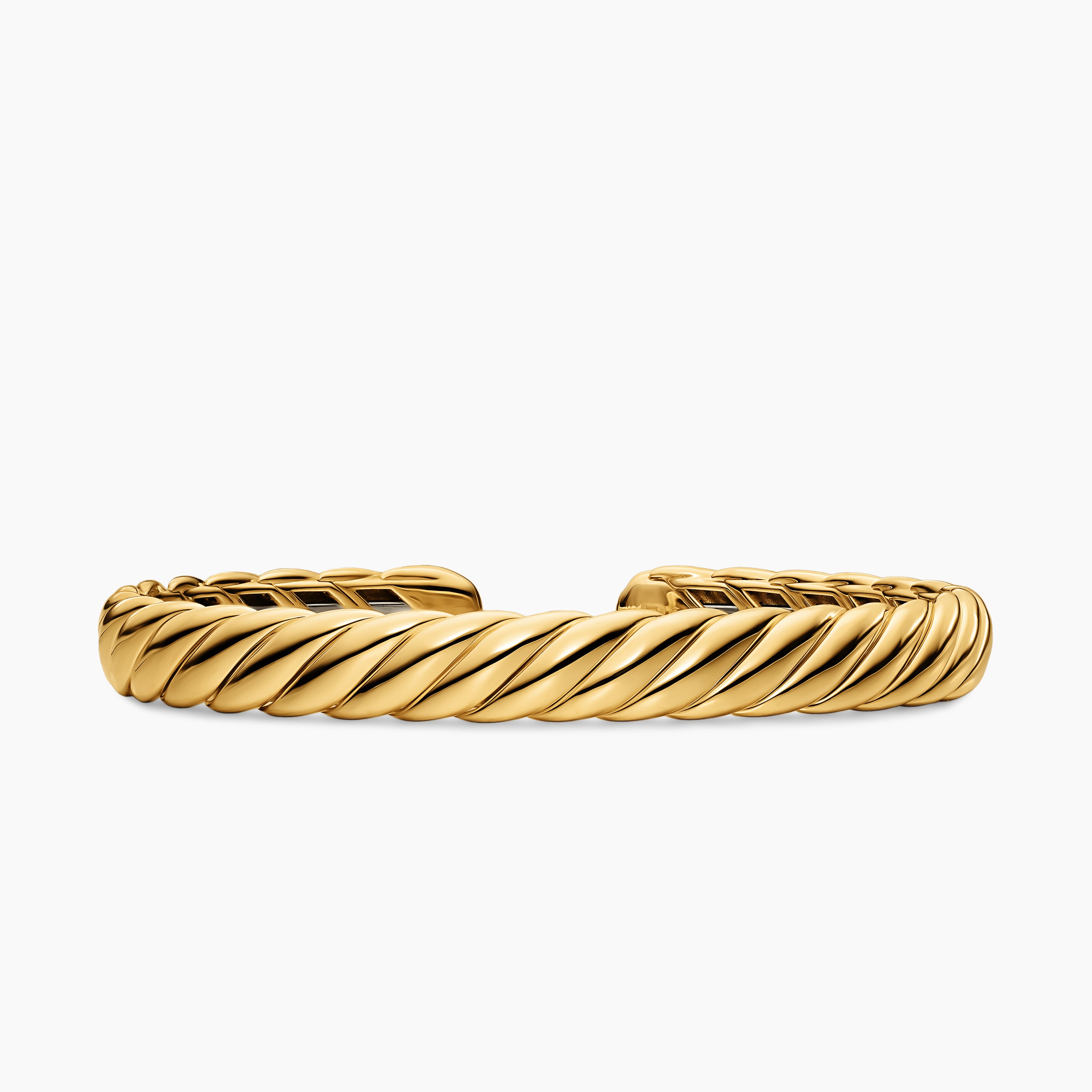 Bracelet Sculpted Cable Flex en or jaune 18 carats, 7,5 mm femme 