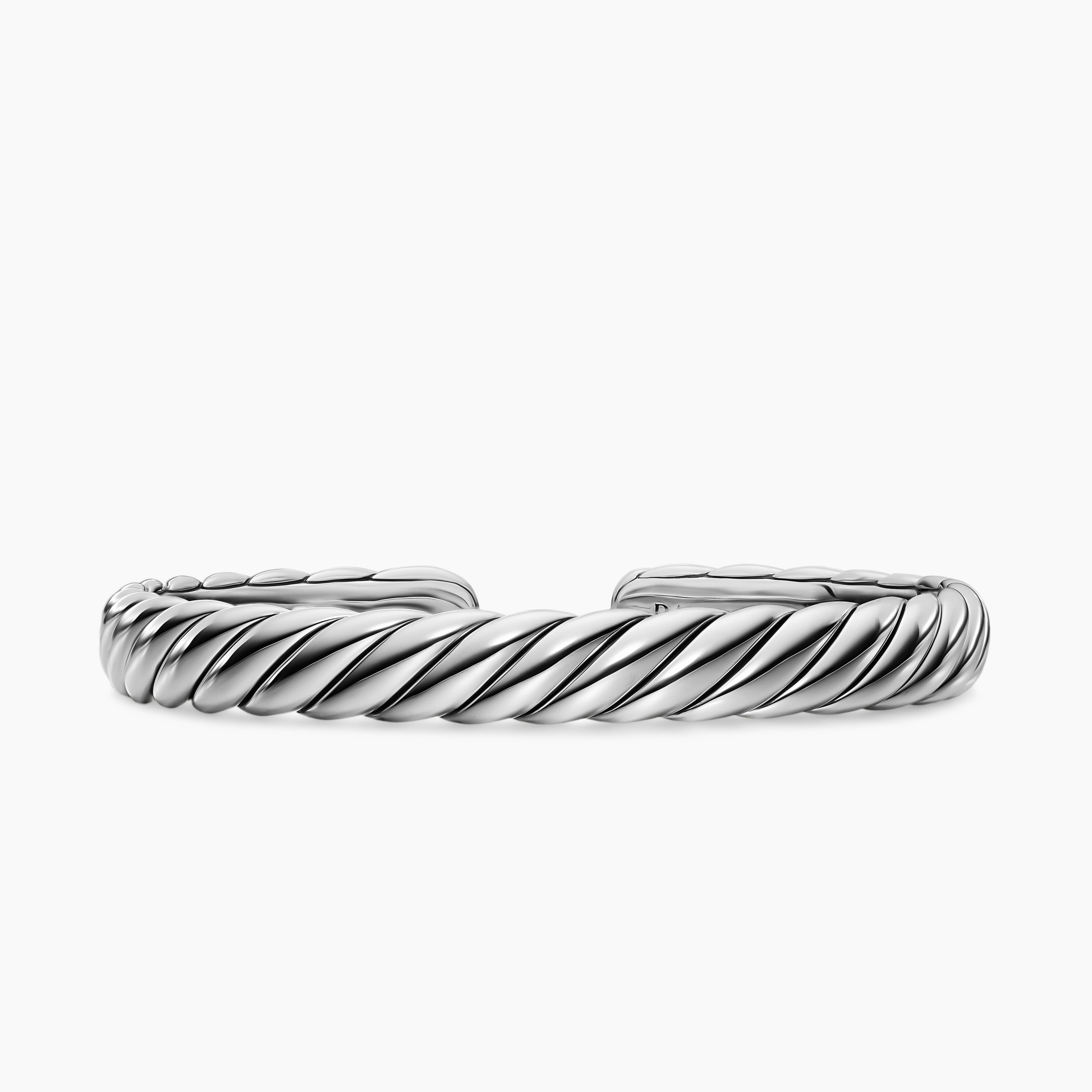 Bracelet Sculpted Cable Flex en argent massif, 7,5 mm femme 