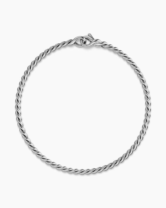 Sculpted Cable Chain Bracelet in Sterling Silver, 2.7mm