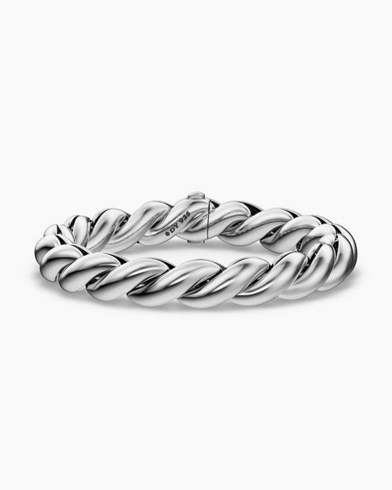 Sculpted Cable Chain Bracelet in Sterling Silver, 10mm