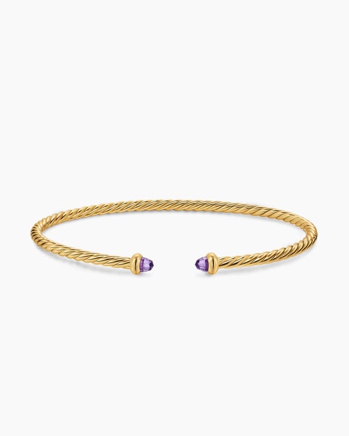 Womens Micro Cablespira Flex Bracelet in 18K Yellow Gold, 2.6mm