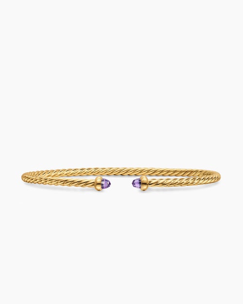 Womens Micro Cablespira Flex Bracelet in 18K Yellow Gold, 2.6mm