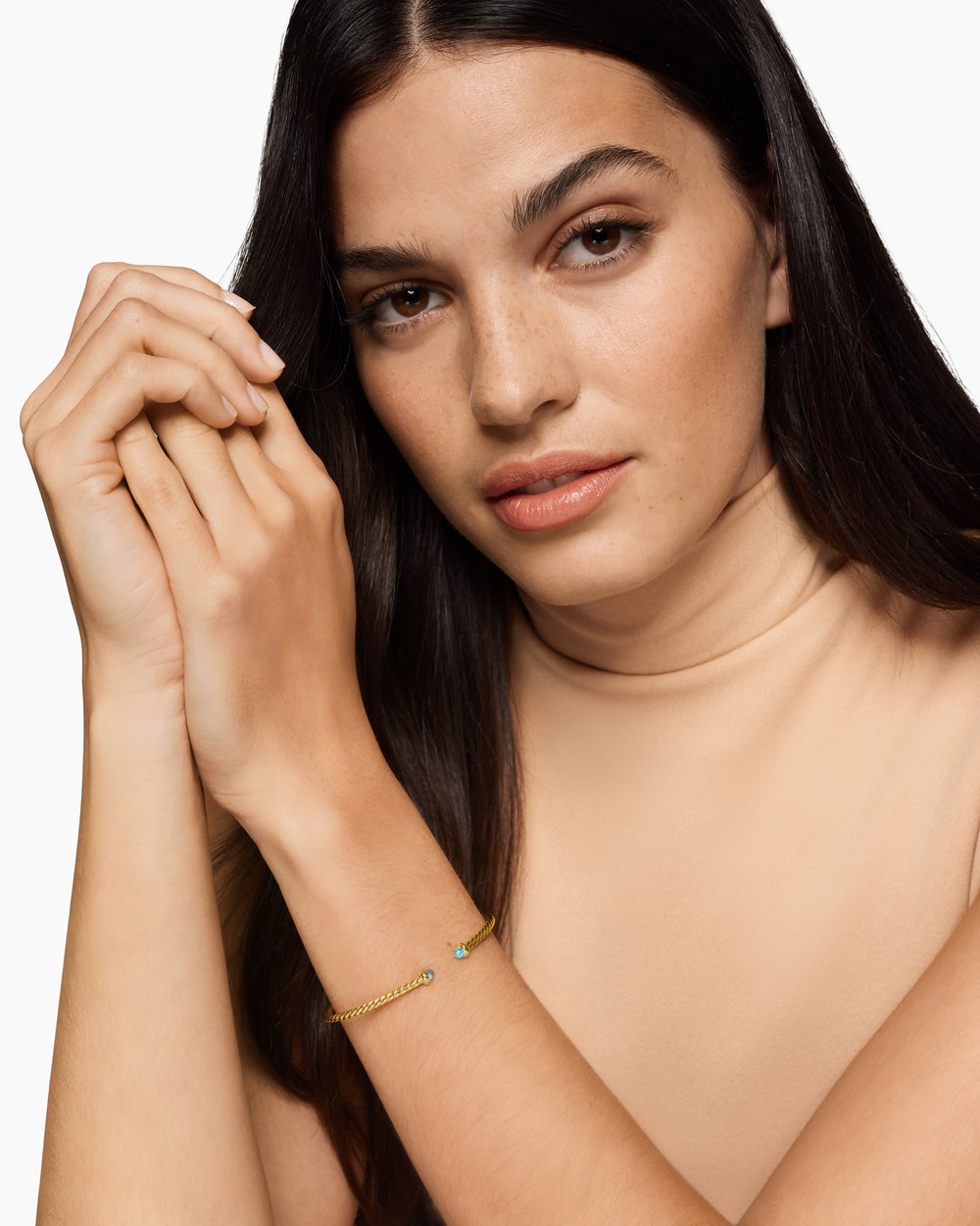 Womens Micro Cablespira Flex Bracelet in 18K Yellow Gold, 2.6mm