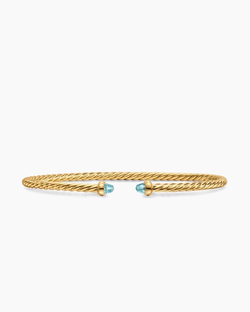 Womens Micro Cablespira Flex Bracelet in 18K Yellow Gold, 2.6mm