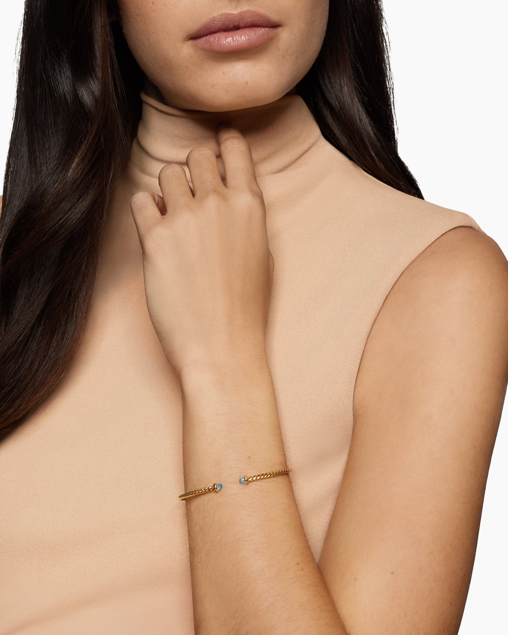 Womens Micro Cablespira Flex Bracelet in 18K Yellow Gold, 2.6mm
