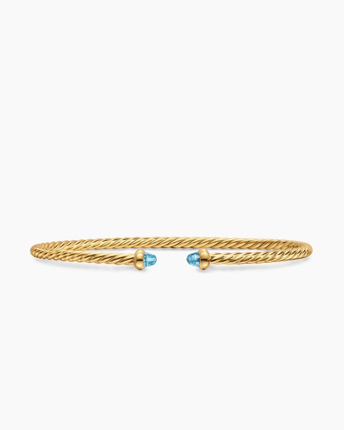 Womens Micro Cablespira Flex Bracelet in 18K Yellow Gold, 2.6mm