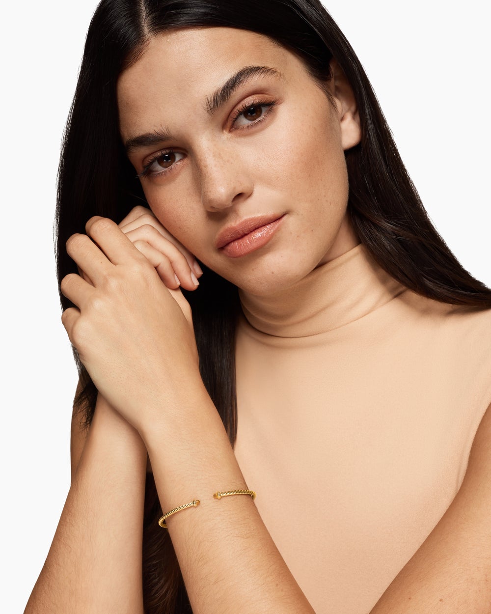 Womens Micro Cablespira Flex Bracelet in 18ct Yellow Gold, 2.6mm