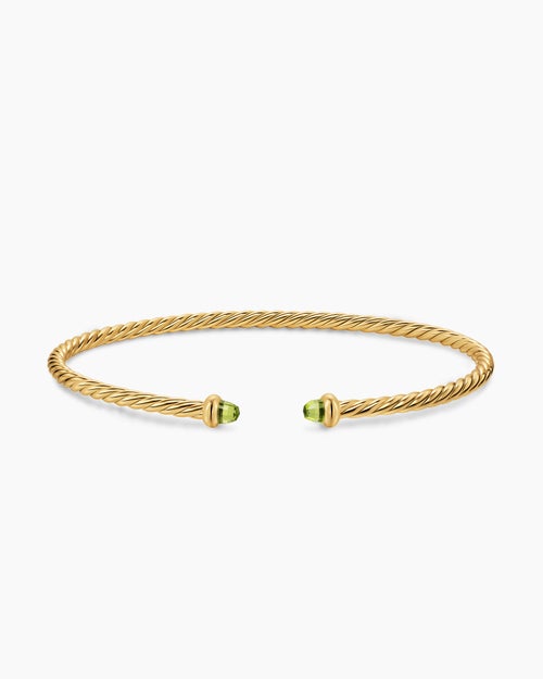 Womens Micro Cablespira Flex Bracelet in 18ct Yellow Gold, 2.6mm