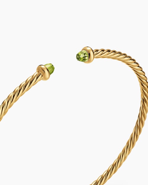 Womens Micro Cablespira Flex Bracelet in 18ct Yellow Gold, 2.6mm