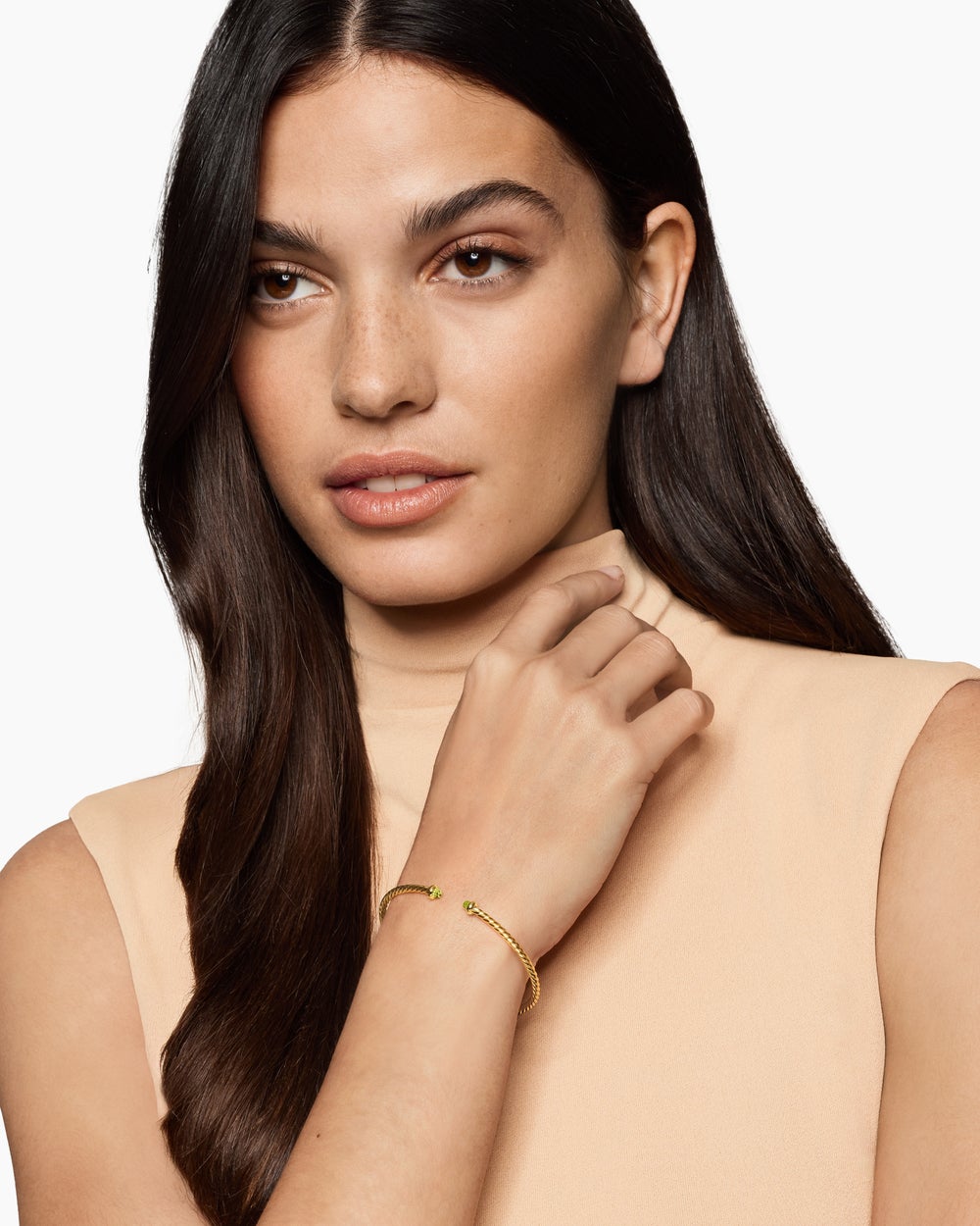 Womens Micro Cablespira Flex Bracelet in 18K Yellow Gold, 2.6mm