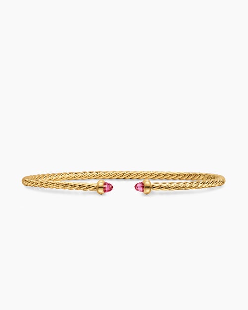 Womens Micro Cablespira Flex Bracelet in 18K Yellow Gold, 2.6mm