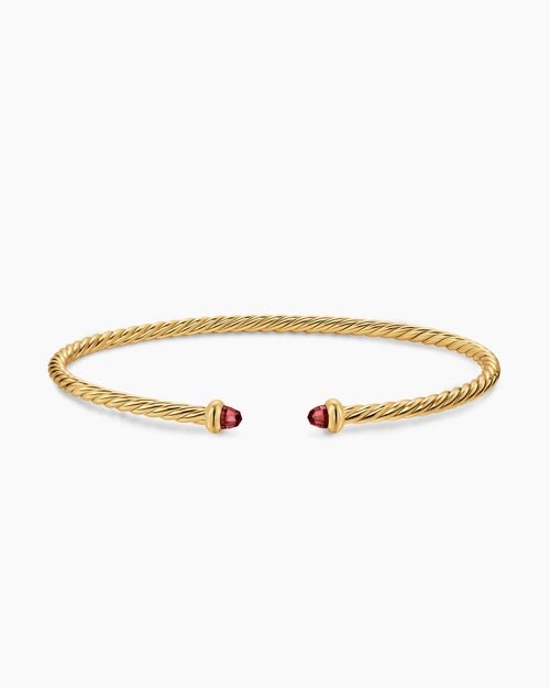 Womens Micro Cablespira Flex Bracelet in 18K Yellow Gold, 2.6mm