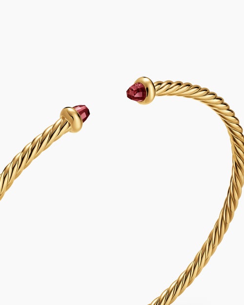 Womens Micro Cablespira Flex Bracelet in 18K Yellow Gold, 2.6mm