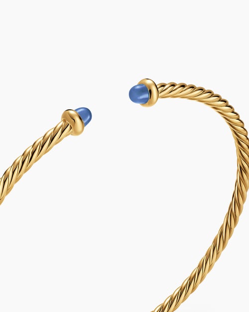 Womens Micro Cablespira Flex Bracelet in 18K Yellow Gold, 2.6mm