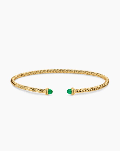 Womens Micro Cablespira Flex Bracelet in 18K Yellow Gold, 2.6mm