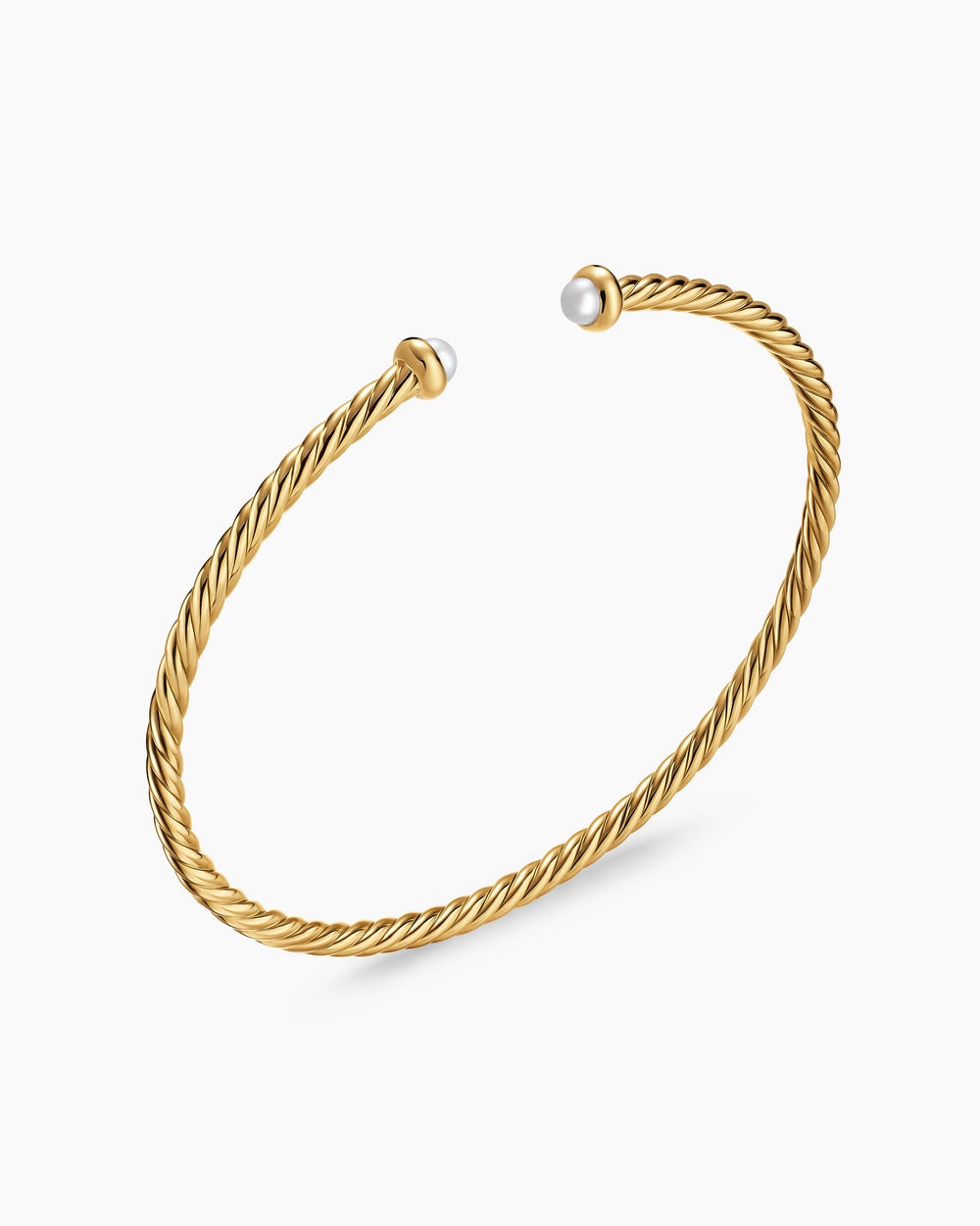 Womens Micro Cablespira Flex Bracelet in 18K Yellow Gold, 2.6mm