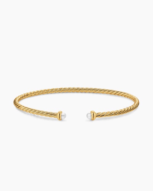 Womens Micro Cablespira Flex Bracelet in 18K Yellow Gold, 2.6mm