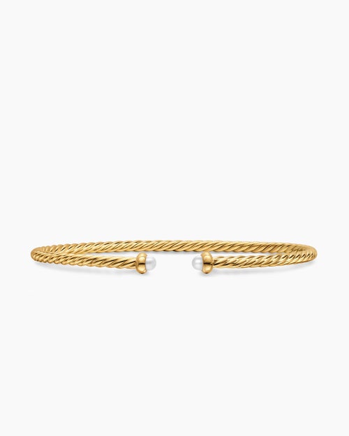 Womens Micro Cablespira Flex Bracelet in 18K Yellow Gold, 2.6mm