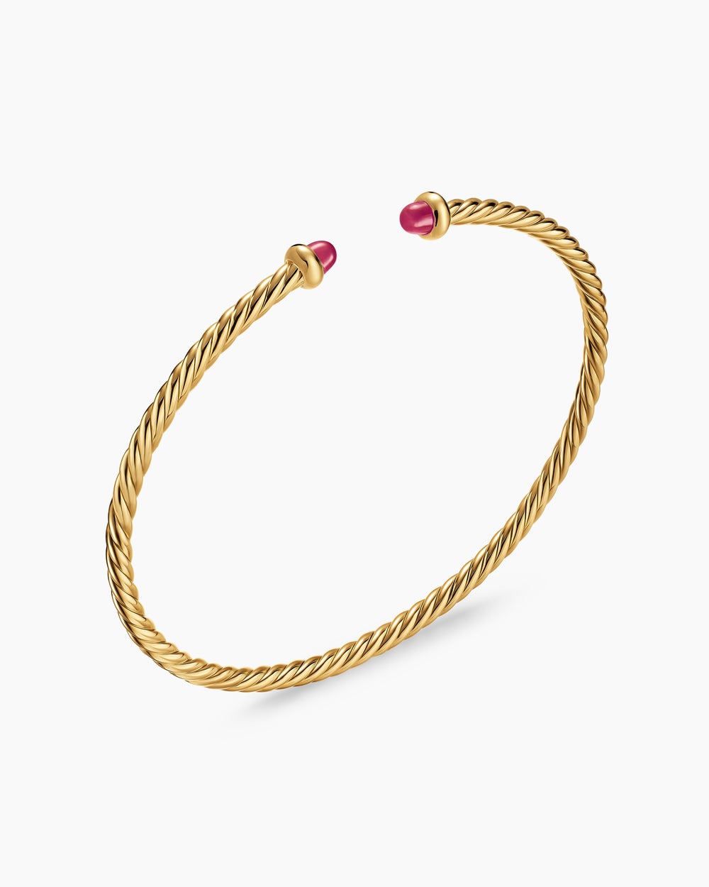 Womens Micro Cablespira Flex Bracelet in 18ct Yellow Gold, 2.6mm